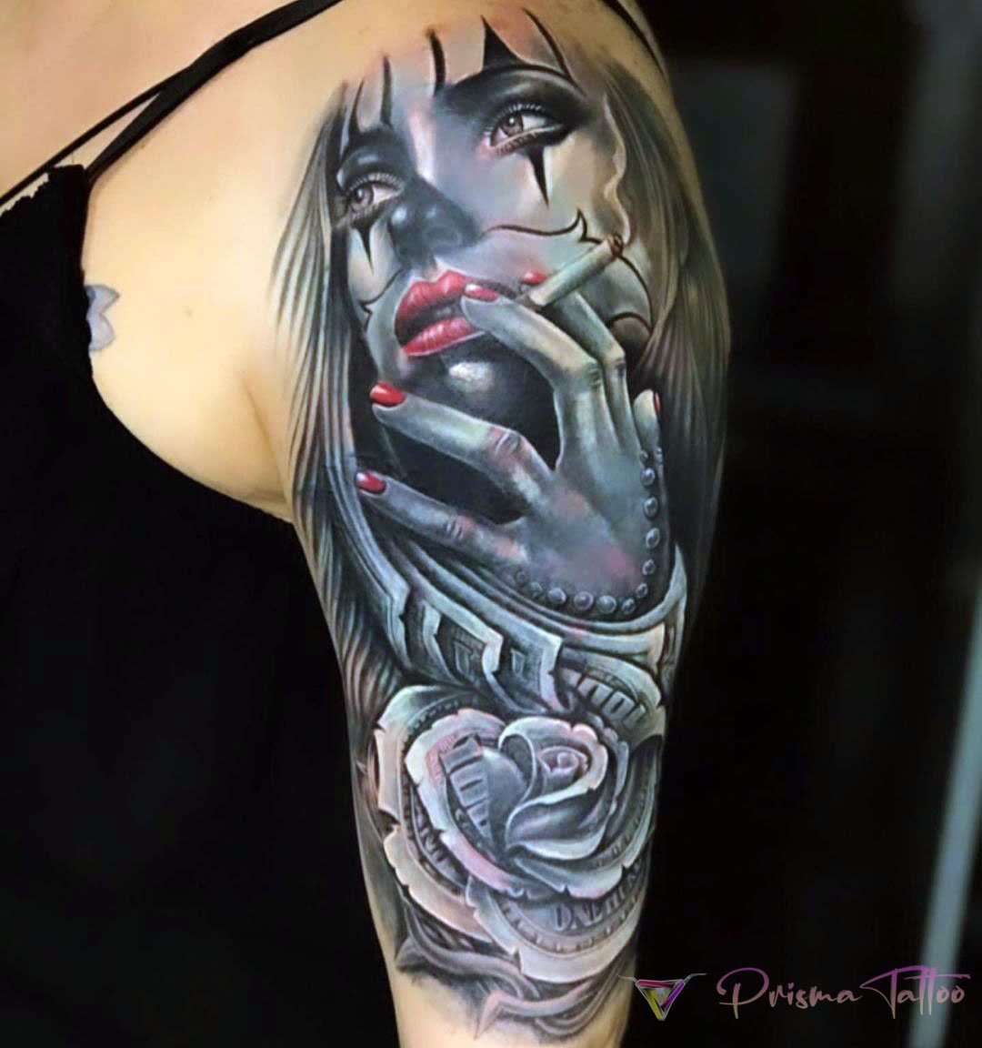 Siyah & Gri dövme çalışması · Prisma Tattoo
