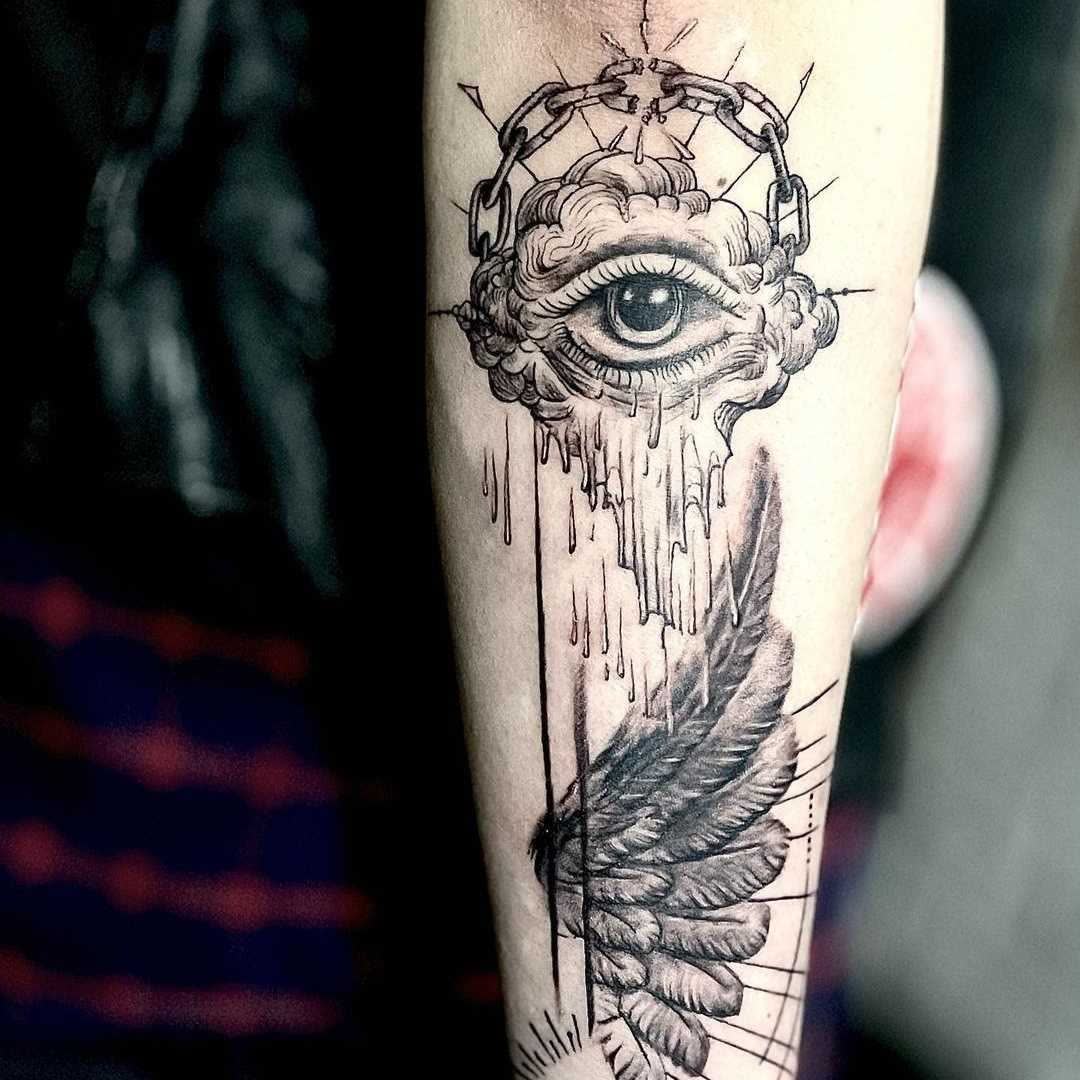 Siyah & Gri dövme çalışması · Prisma Tattoo
