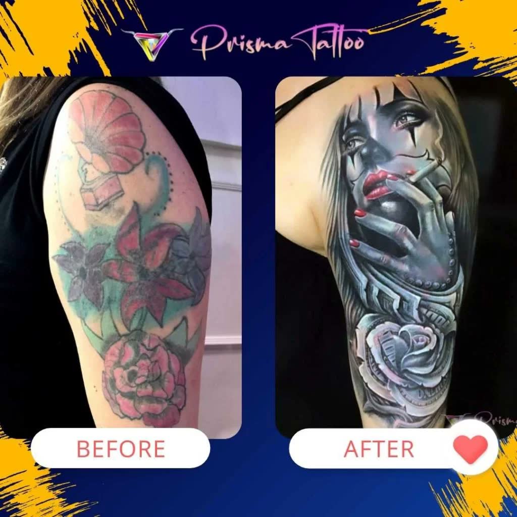 Kapatma dövme çalışması · Prisma Tattoo