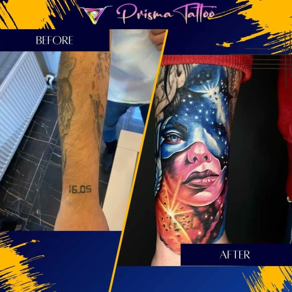 Kapatma dövme çalışması · Prisma Tattoo