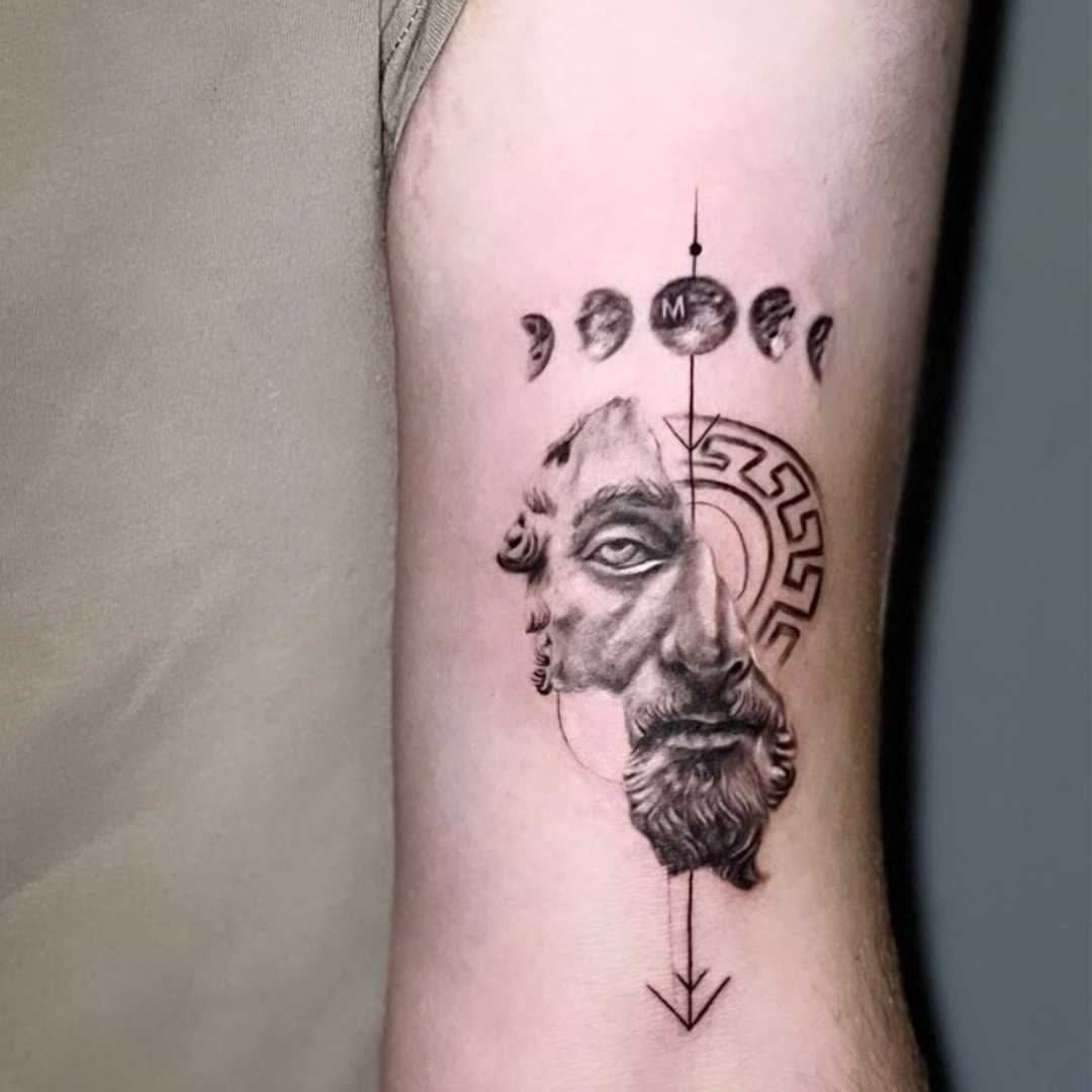 Siyah & Gri dövme çalışması · Prisma Tattoo